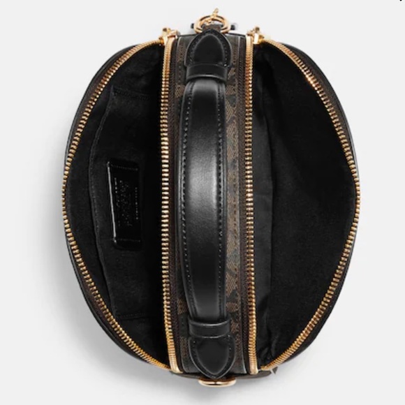 Coach Serena Satchel In Signature Canvas Black and Brown Crossbody Bag - Picture 5 of 11